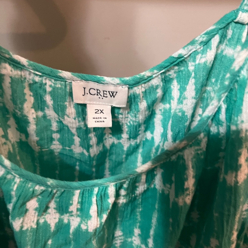 J. Crew mint and sea green pool or beach cover up. โ๏ธ๐๐โฑ๏ธ๐๏ธ๐๏ธ - Picture 2 of 4